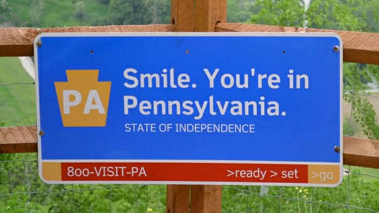 ペンシルバニア州のKeystoneサイン